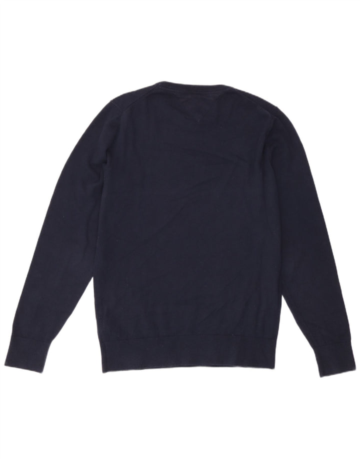 Maglione maglione girocollo da uomo Tommy Hilfiger lana media blu navy