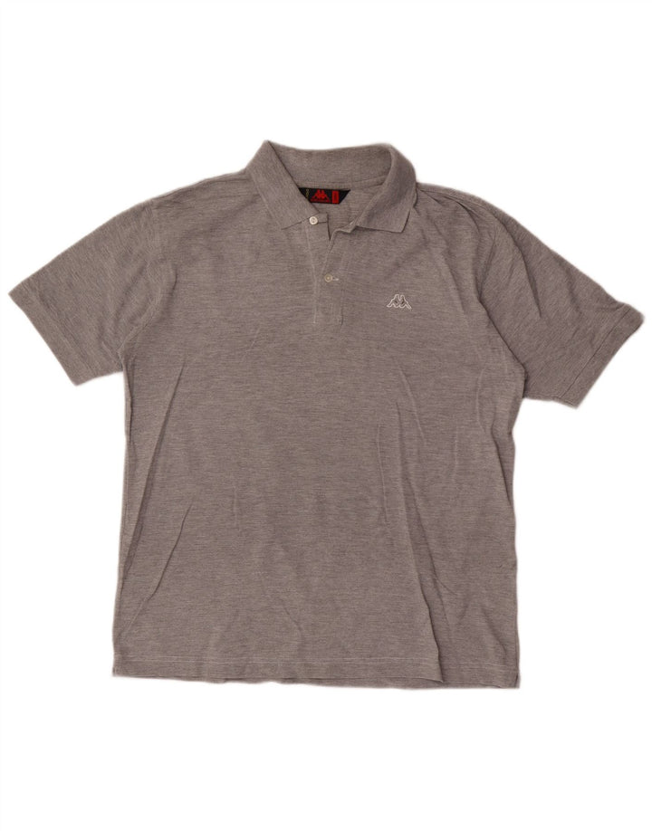 Polo Kappa Uomo Large in Cotone Grigio