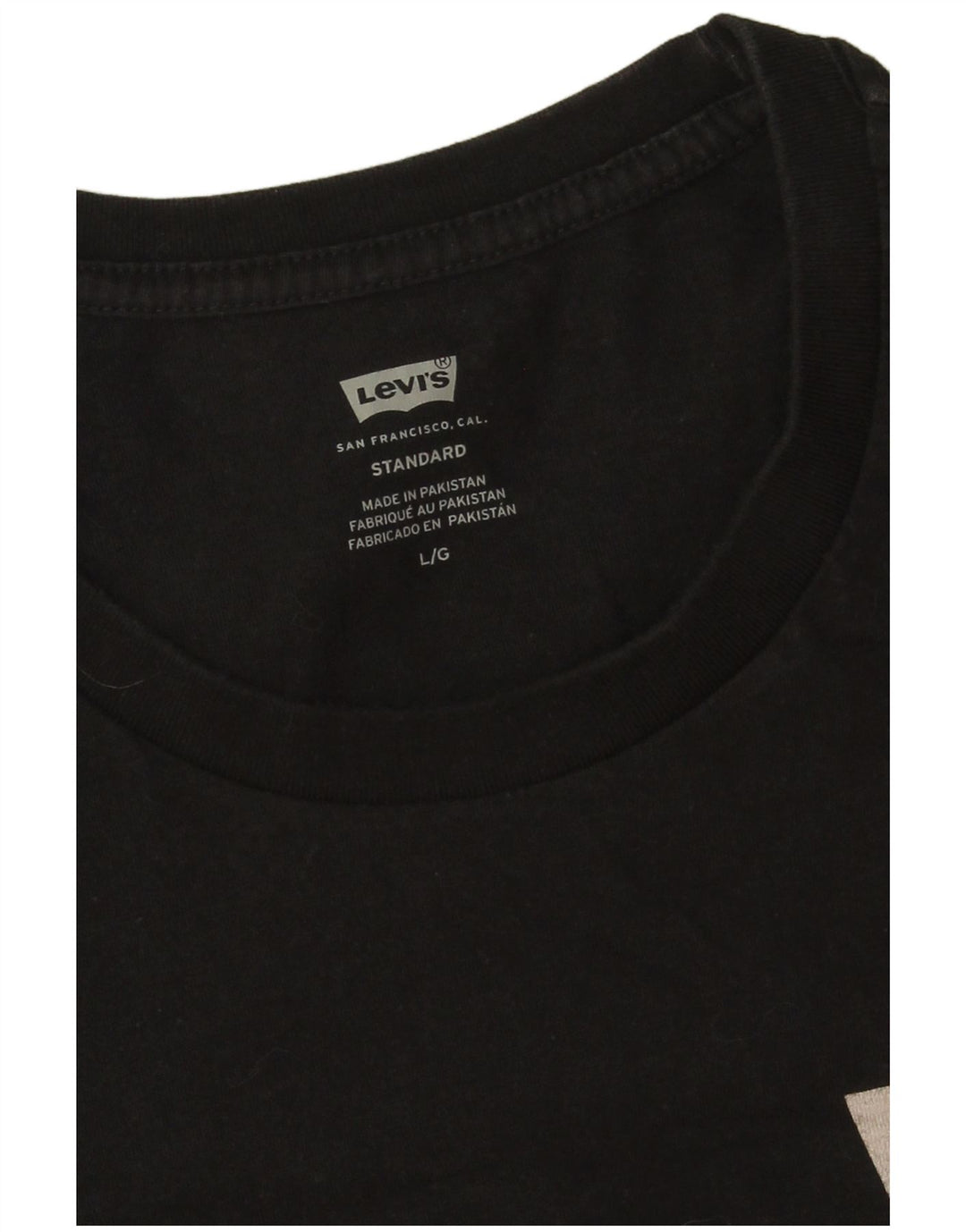 T-shirt standard da uomo Levi's Top grande in cotone nero