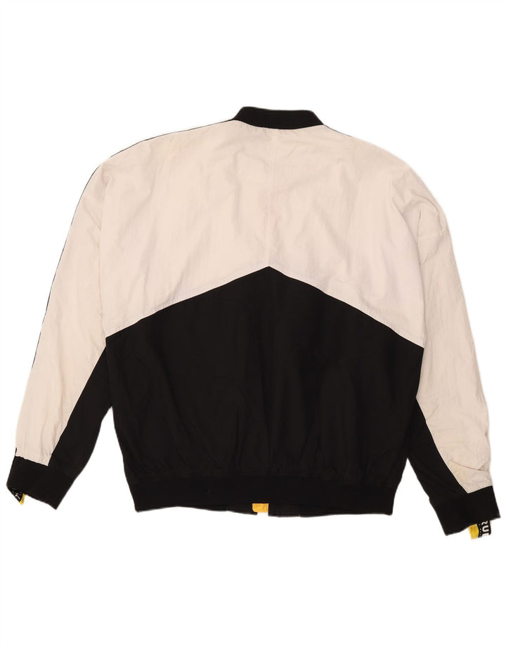Giacca da ginnastica grafica da uomo Zara, grande, in nylon color block nero