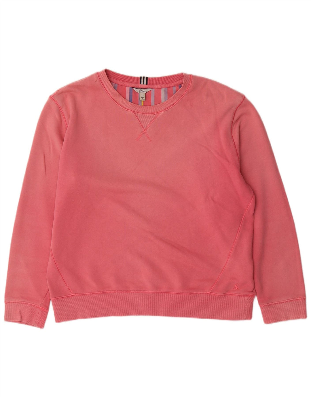 JOULES Womens Oversized Sweatshirt Jumper UK 12 Medium Pink Cotton