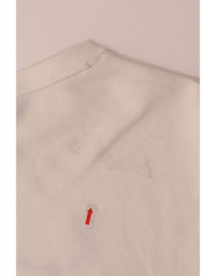 NIKE Felpa grafica da uomo con vestibilità ampia, XS, cotone bianco