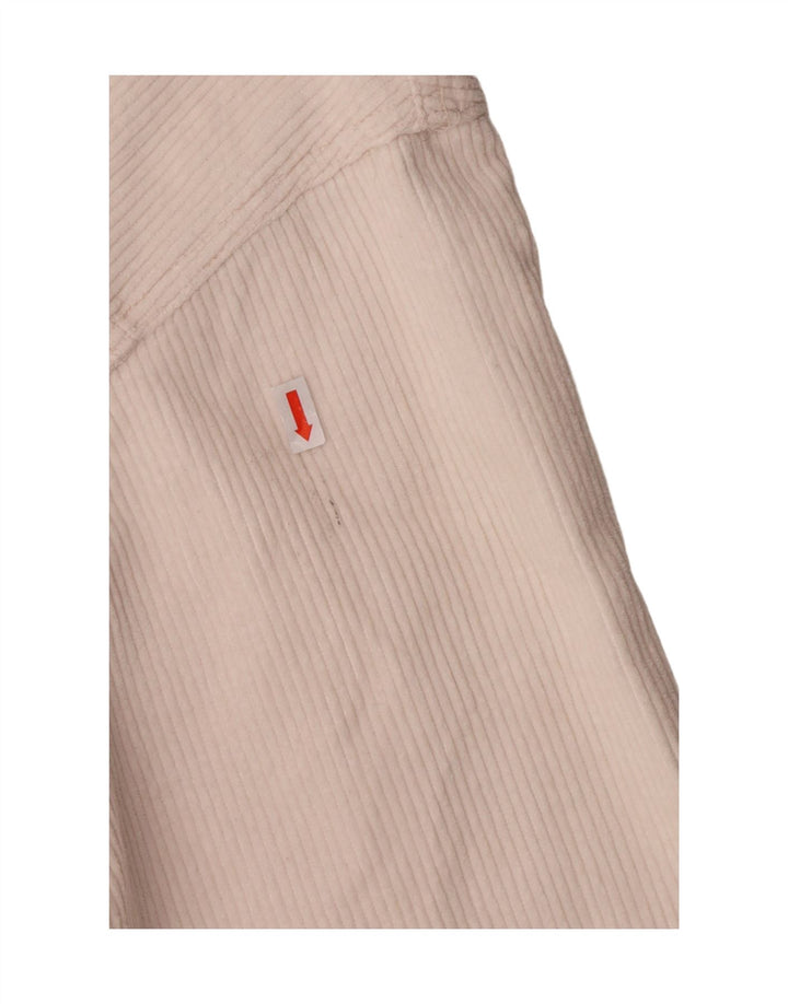 Giacca da donna oversize in velluto a coste ZARA UK 16 grande in cotone bianco sporco