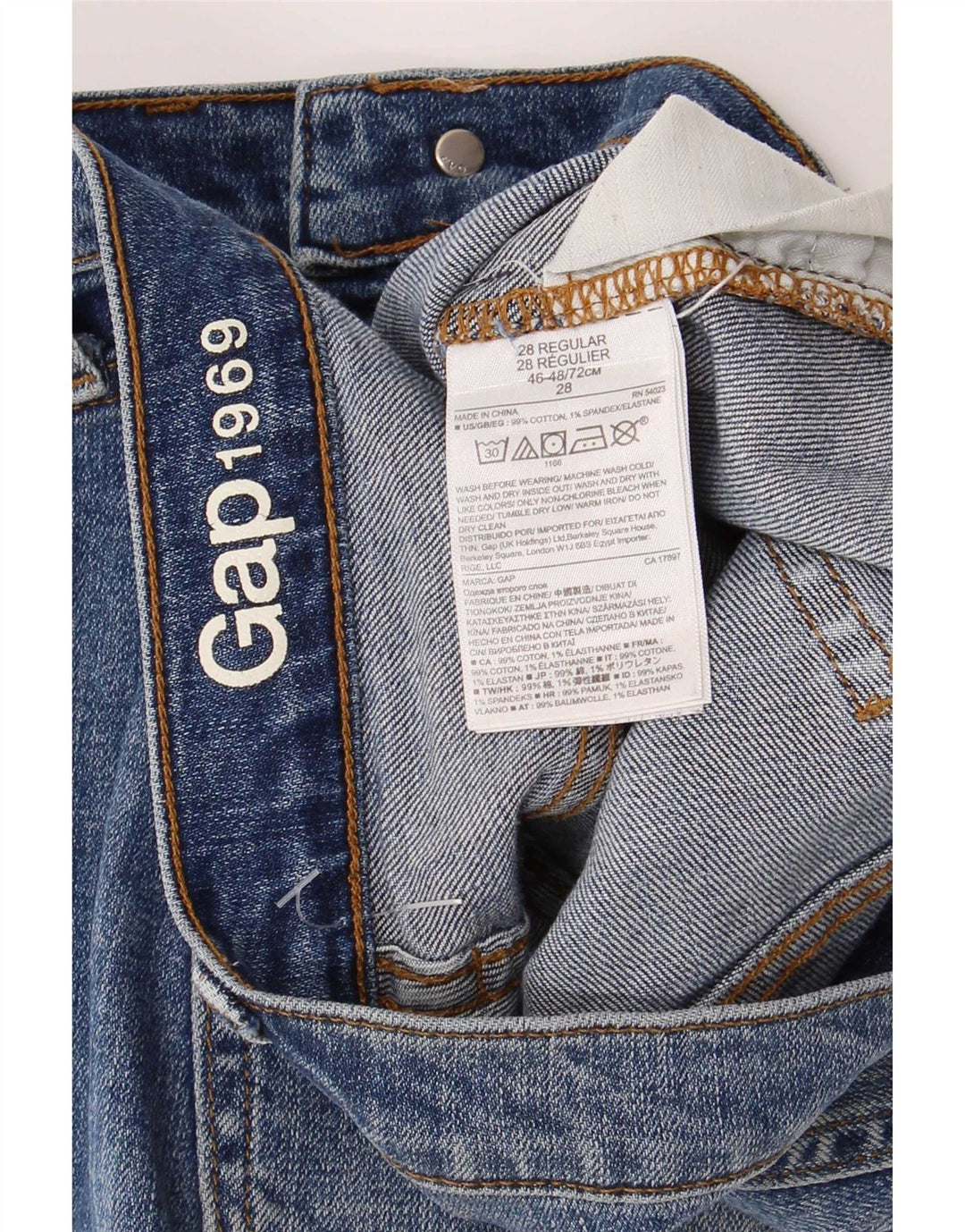 Jeans skinny invecchiati Gap da donna W28 L31 cotone blu