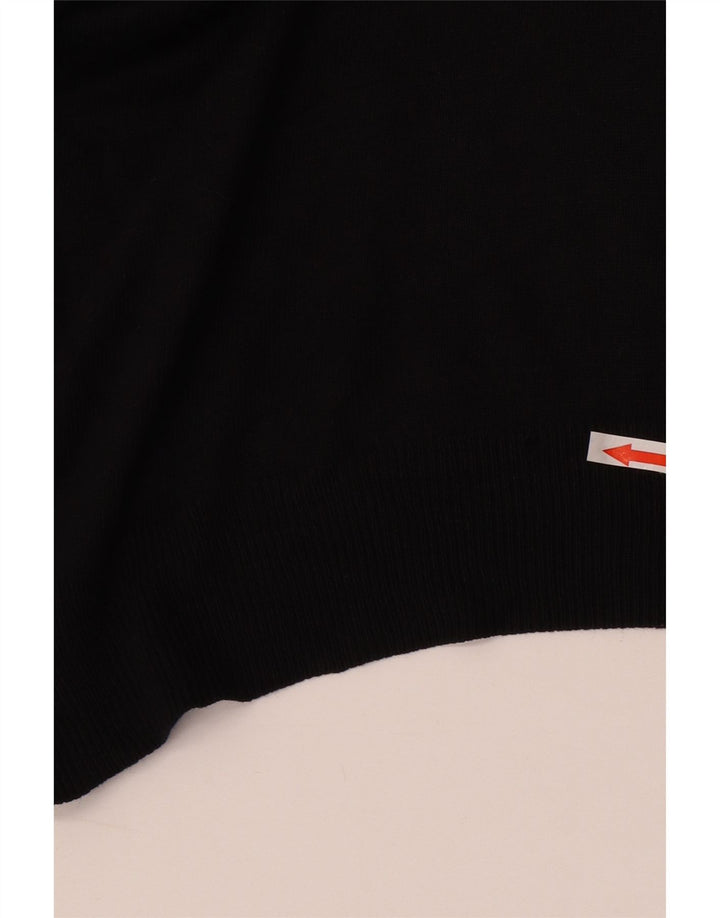 Maglione da uomo Marks & Spencer vestibilità regolare con scollo a V XL cotone nero