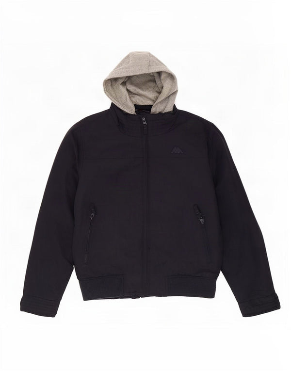 Giubbotto bomber con cappuccio Kappa da bambino 11-12 anni XL in nylon color block blu navy