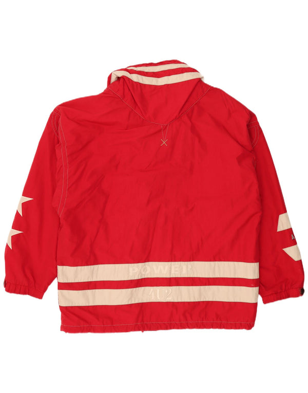 BOGNER Giacca anorak grafica da uomo UK 42 XL Poliestere color block rosso