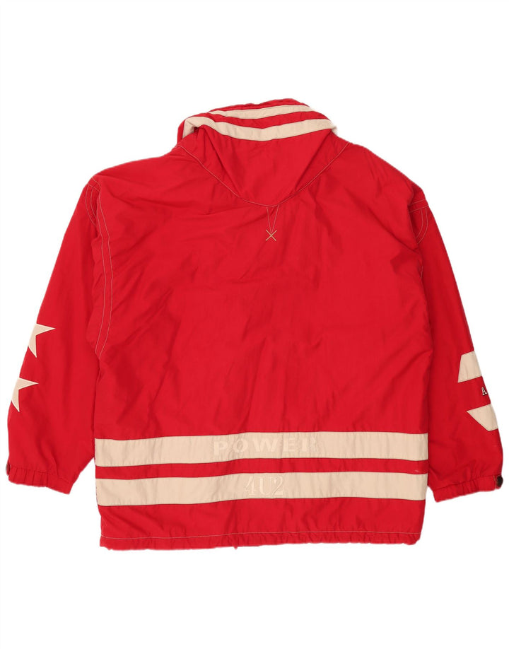 BOGNER Giacca anorak grafica da uomo UK 42 XL Poliestere color block rosso