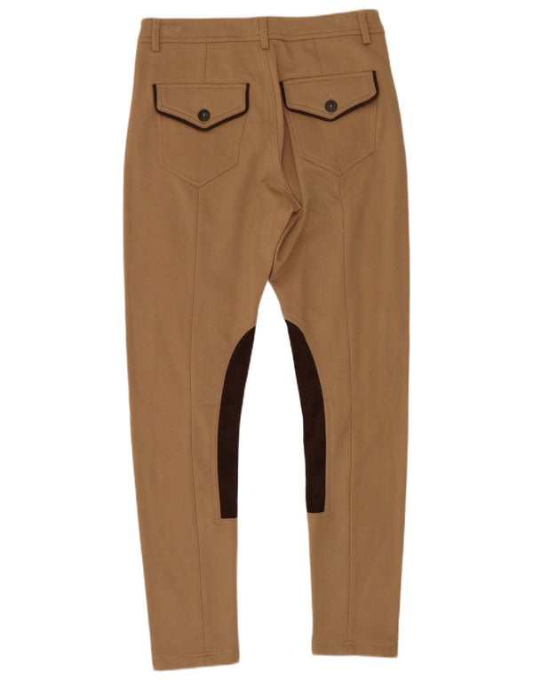 Pantaloni skinny da equitazione da donna Benetton UK 8 Small W26 L27 Beige Colourblock