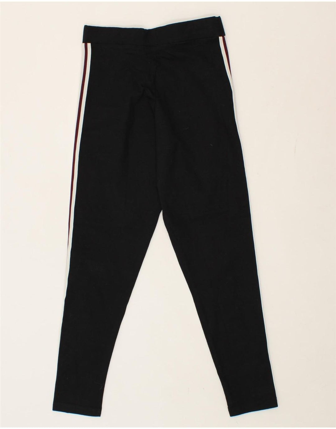 FILA Womens Leggings UK 10 Small Black Striped Cotton Vintage Fila and Second-Hand Fila from Messina Hembry 