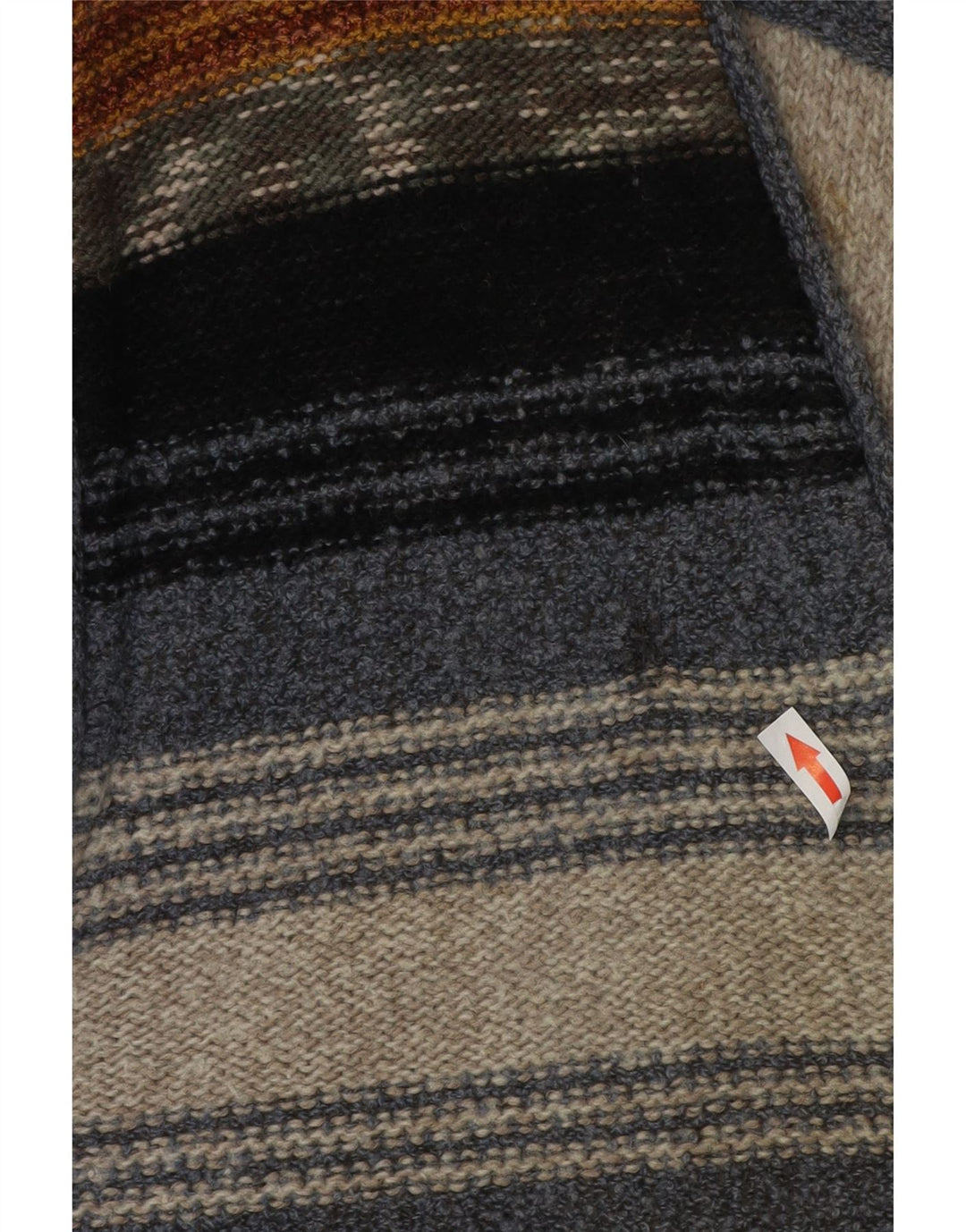 Maglione cardigan senza maniche vintage da uomo a righe grandi multicolori