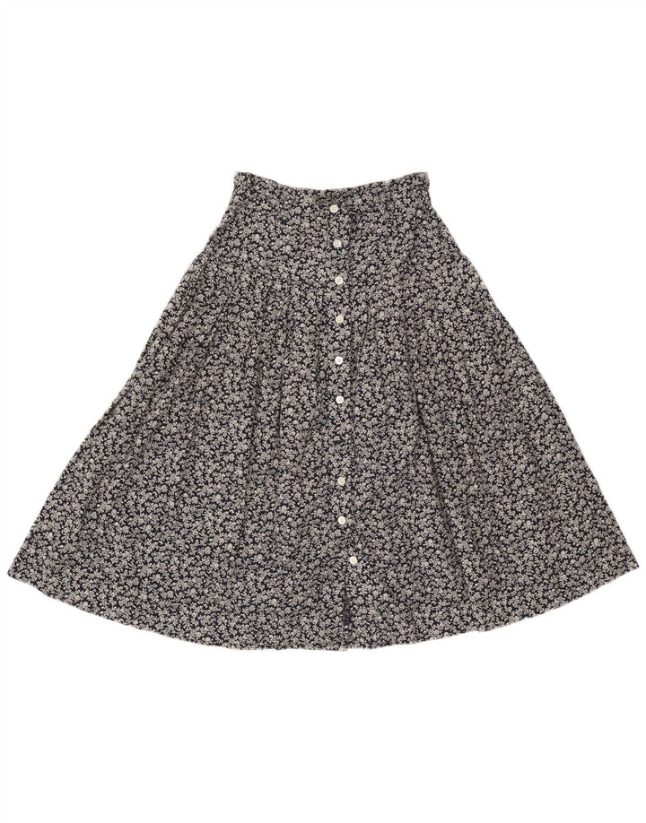Gonna a trapezio da donna Simonetta W26 piccola floreale blu navy
