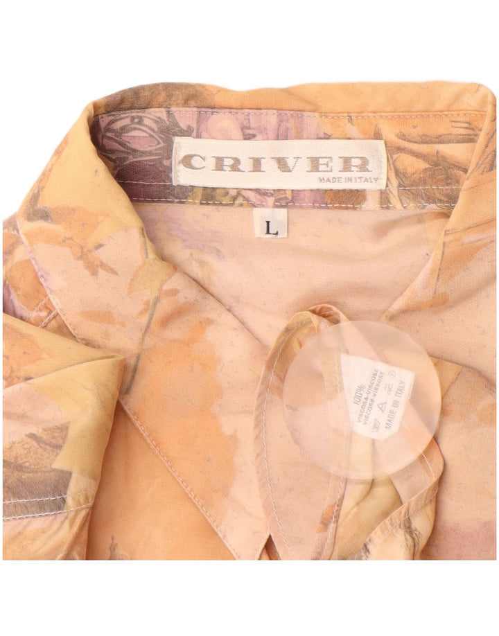 Camicia grafica da uomo Criver grande in viscosa beige
