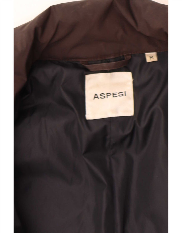 Cappotto imbottito con cappuccio da donna Aspesi UK 14 Nylon marrone medio