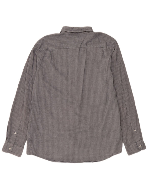 Camicia da uomo Classic Fit Jack Wills, cotone a spina di pesce blu grande
