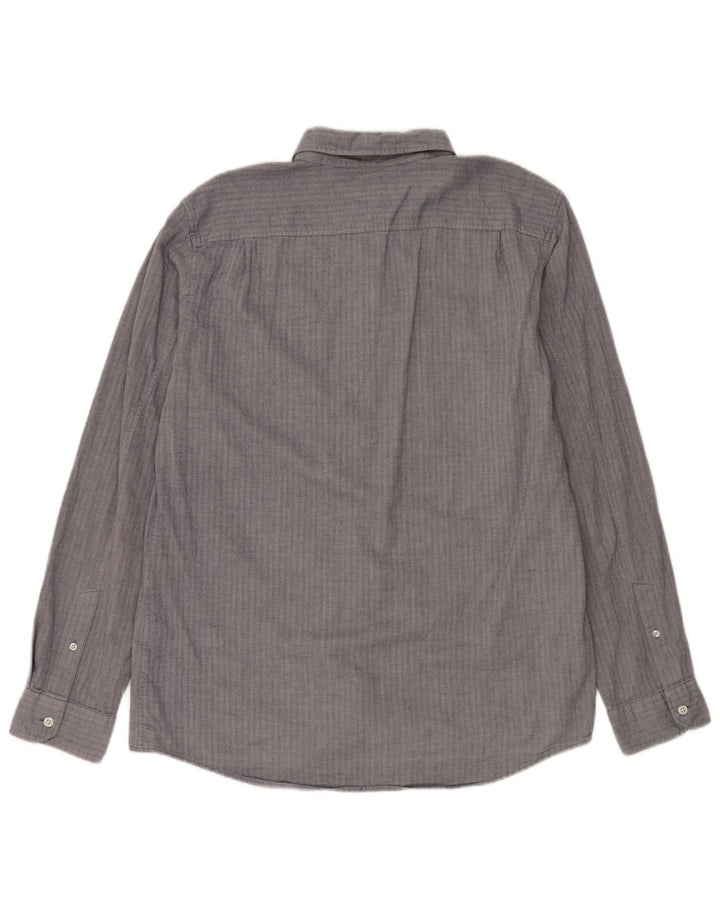 Camicia da uomo Classic Fit Jack Wills, cotone a spina di pesce blu grande