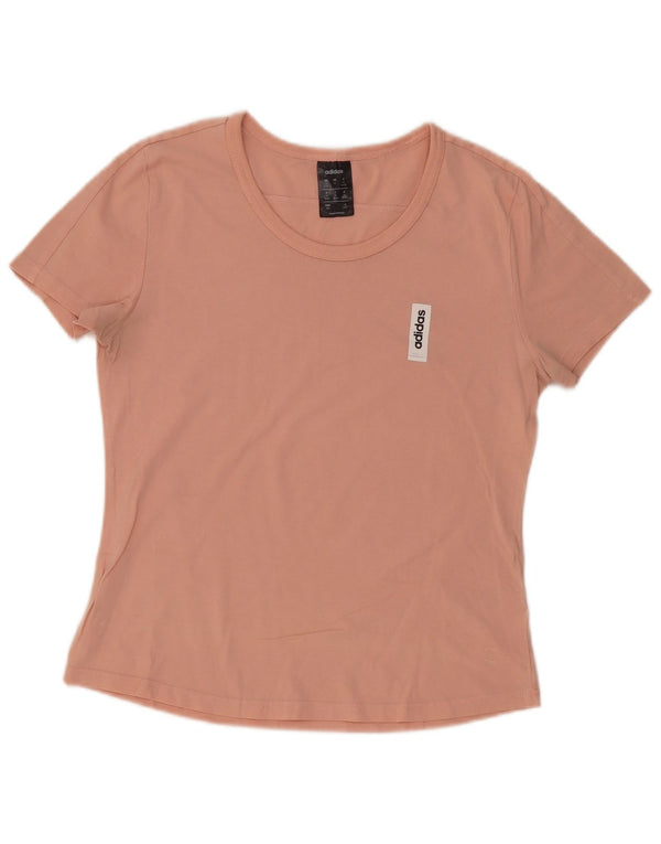 T-shirt da donna Adidas Top UK 12/14 cotone rosa medio