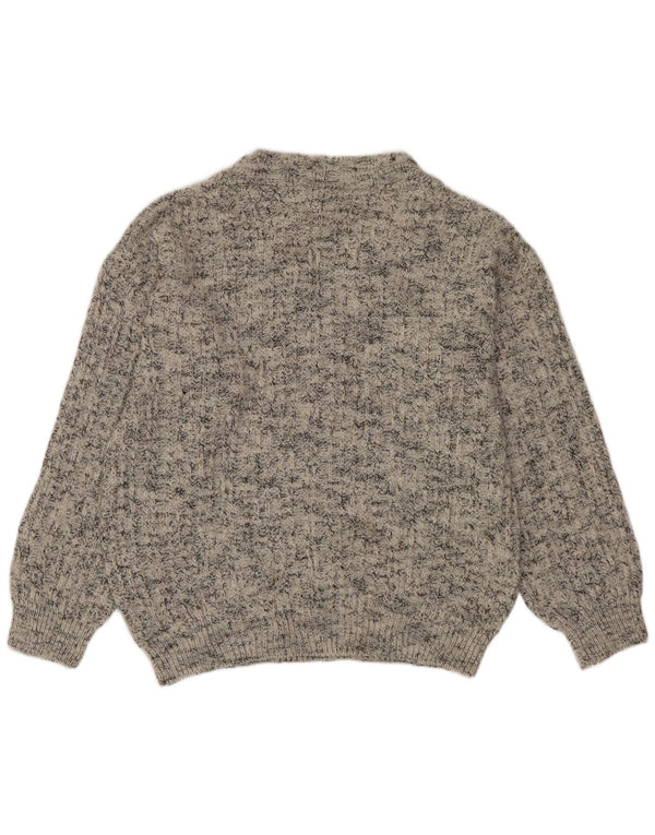 Maglione da uomo C&A New Fast con scollo a V Acrilico screziato grigio medio