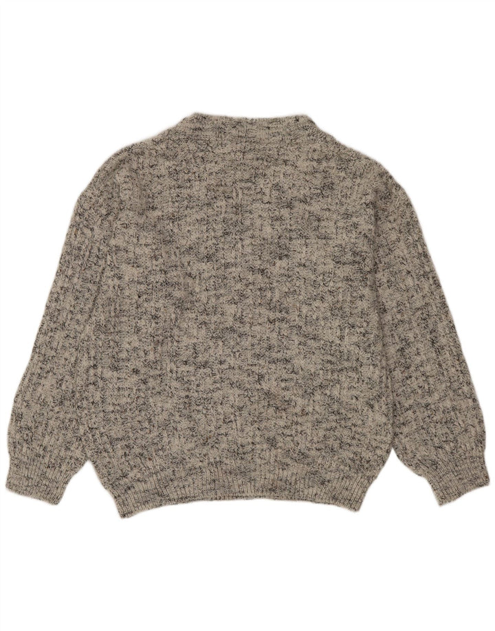 Maglione da uomo C&A New Fast con scollo a V Acrilico screziato grigio medio