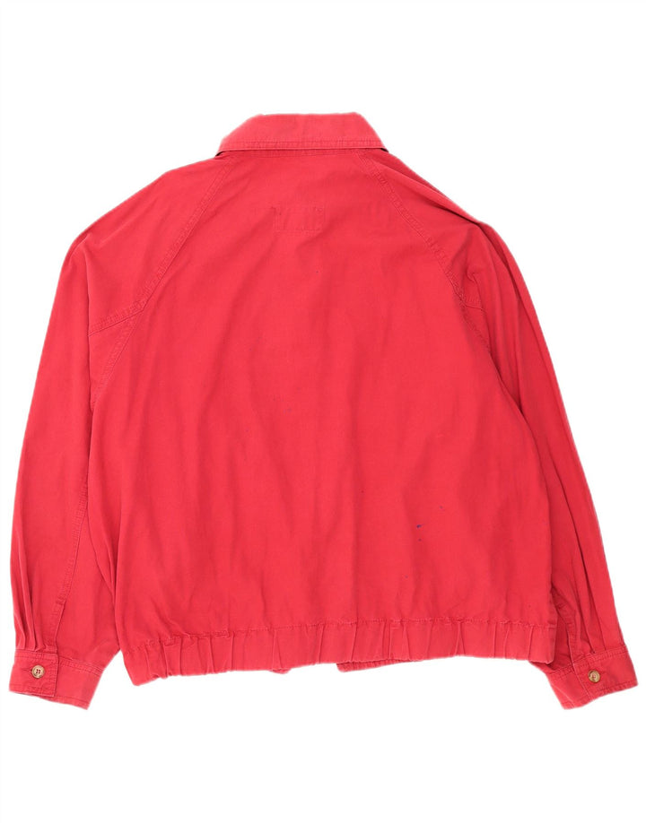 Giacca bomber da uomo vestibilità ampia James Dillon UK 38 cotone rosso medio