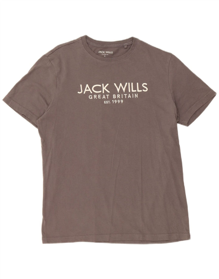 JACK WILLS T-shirt grafica da uomo con vestibilità classica, grigio medio