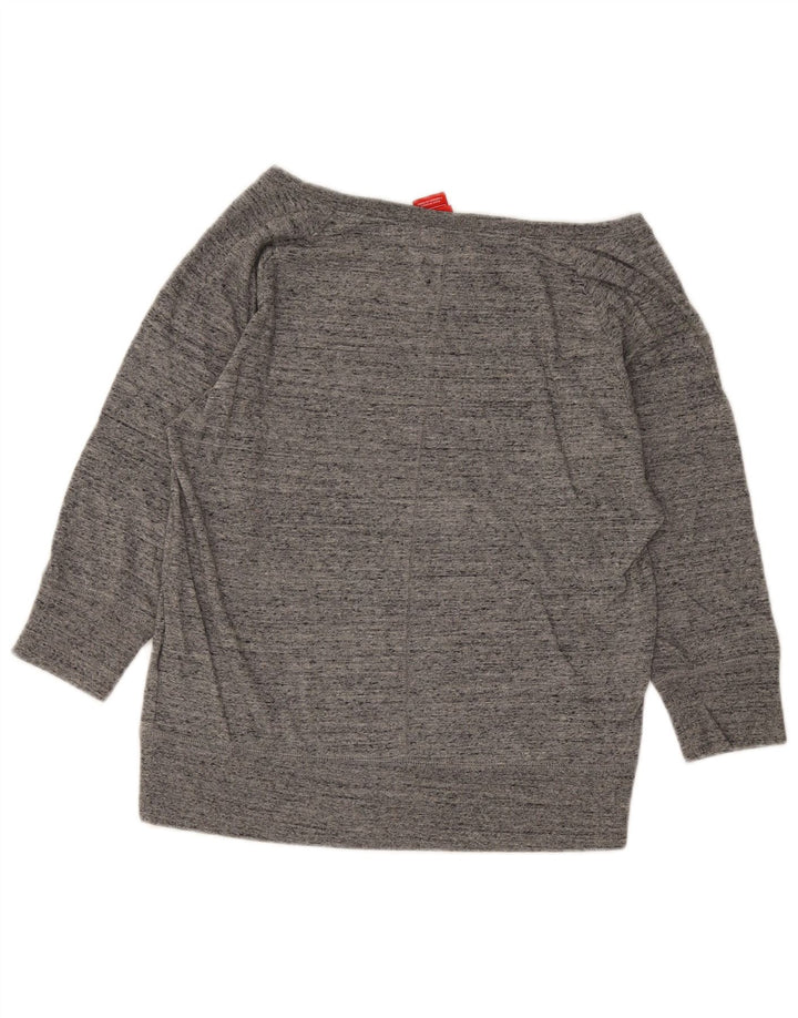 Felpa grafica Nike da donna con maniche a 3/4, UK 14, grigio medio chiazzato