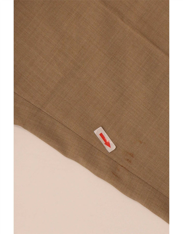 Pantaloni da abito dritti da uomo Farah W36 L29 Poliestere beige