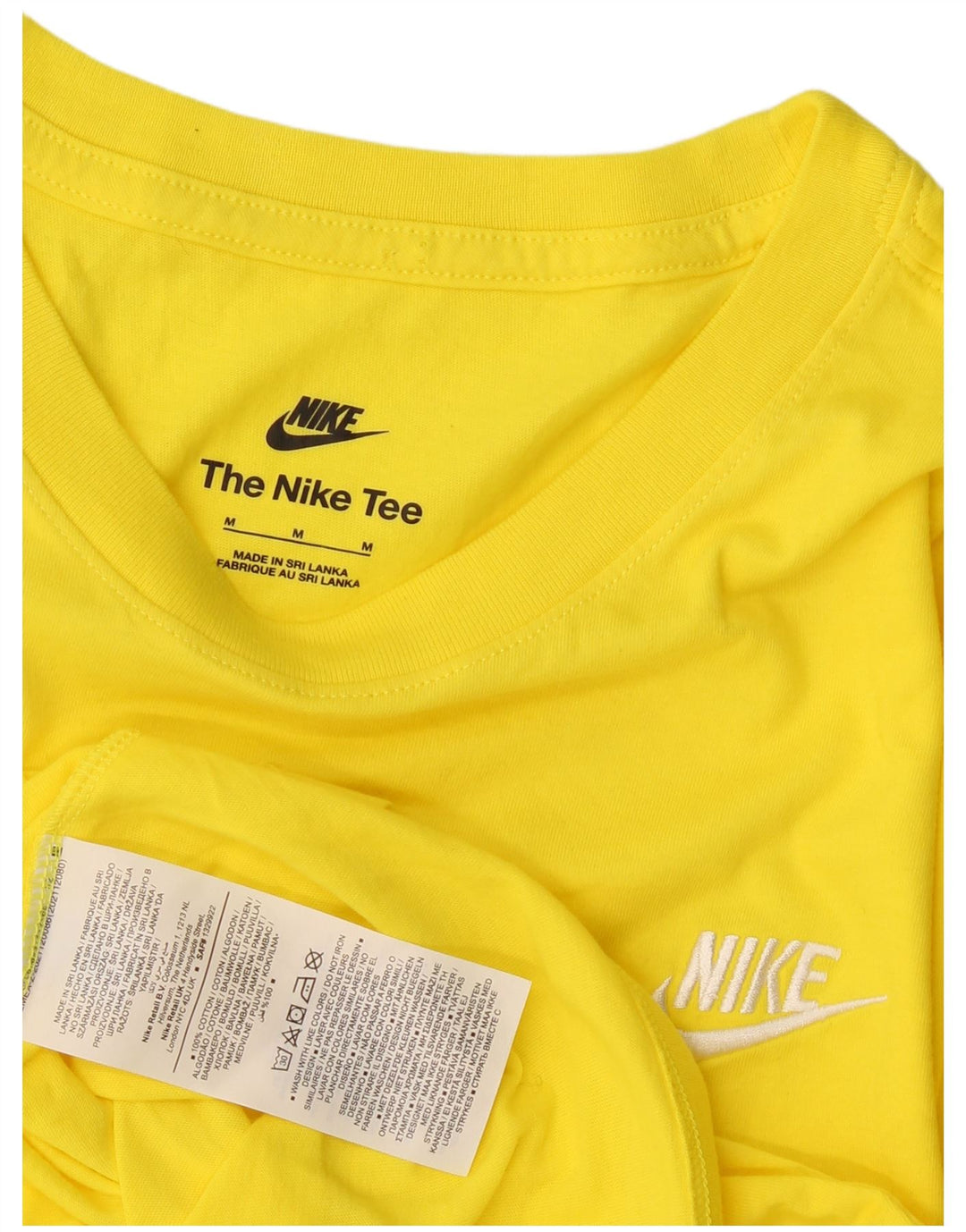 T-shirt da uomo Nike Top in cotone giallo medio