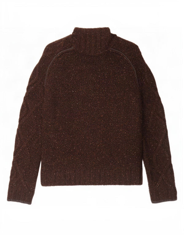 Giacca Sherpa da uomo in maglia Energie UK 40 grande lana screziata marrone