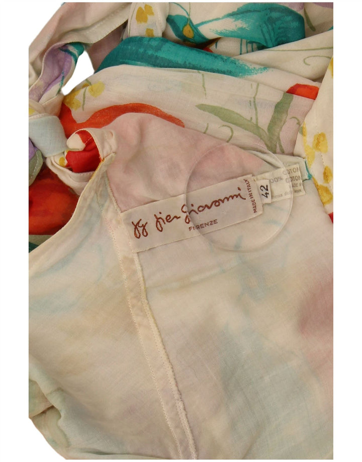 Prendisole vintage da donna IT 42 cotone floreale medio multicolore