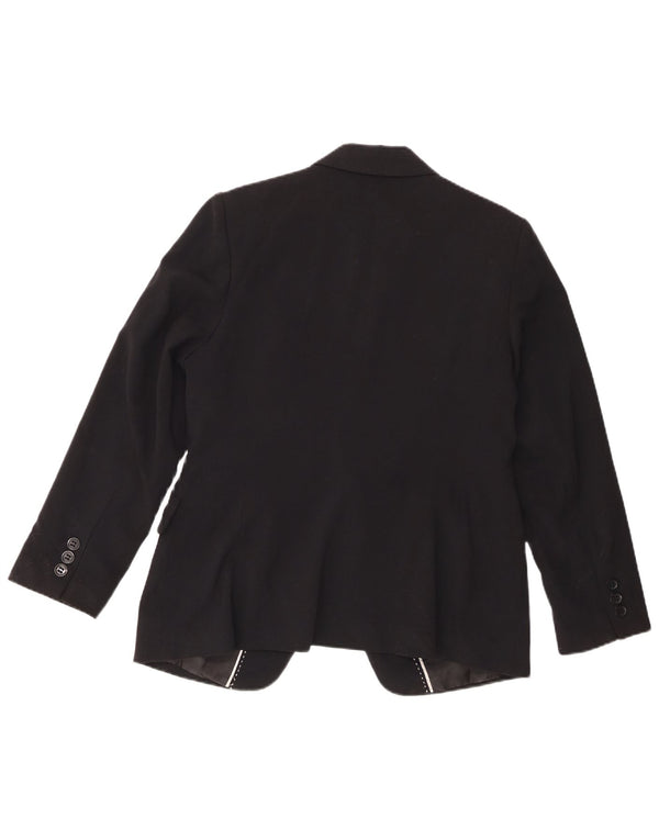Giacca blazer a 1 bottone Marks & Spencer da donna UK 16 grande poliestere nero