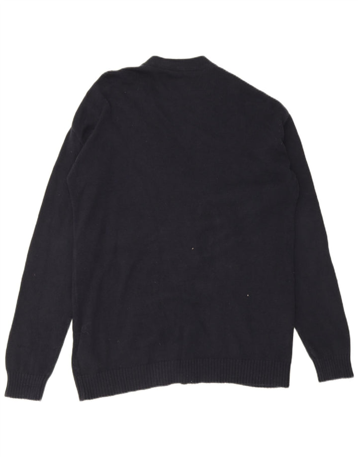 Maglione cardigan da uomo Jack & Jones grande cotone blu navy