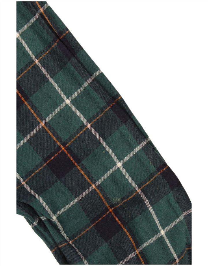 Camicia Carrera da uomo vestibilità regolare in flanella 2XL cotone a quadri verde