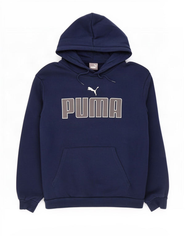 Felpa con cappuccio grafica da uomo Puma 3XL cotone blu navy
