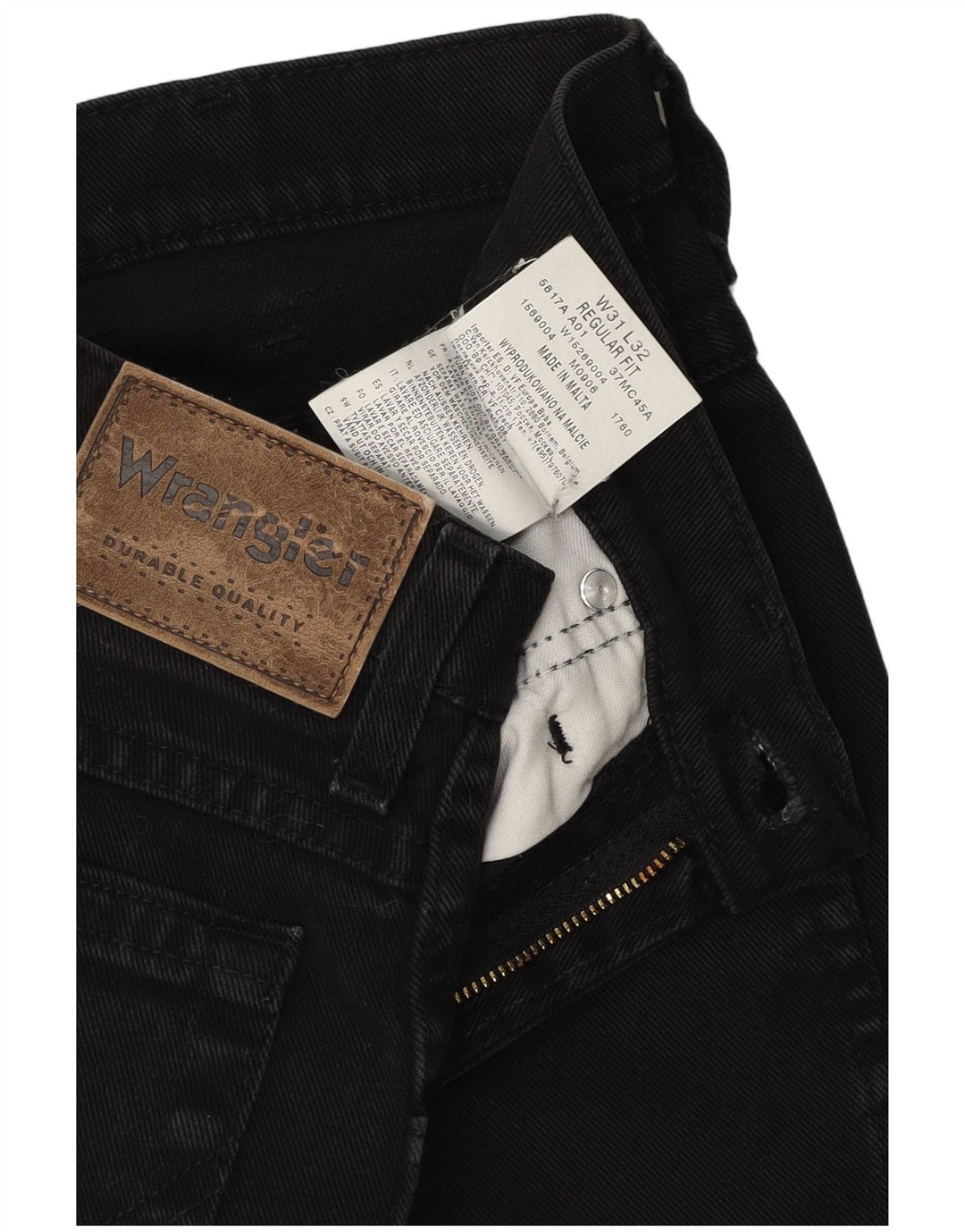 Jeans Wrangler da uomo, vestibilità regolare, dritti W31 L29 Cotone Nero