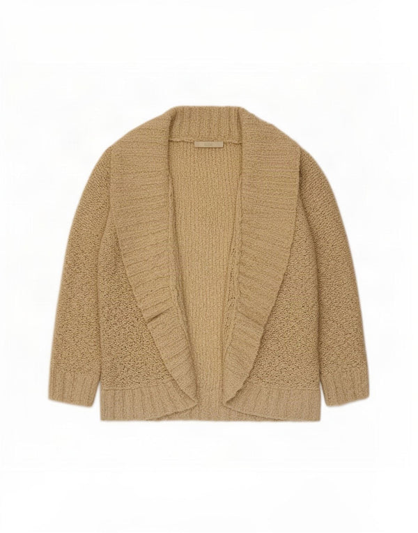 Maglione cardigan aperto con maniche a 3/4 da donna Marks & Spencer UK 14 Beige medio