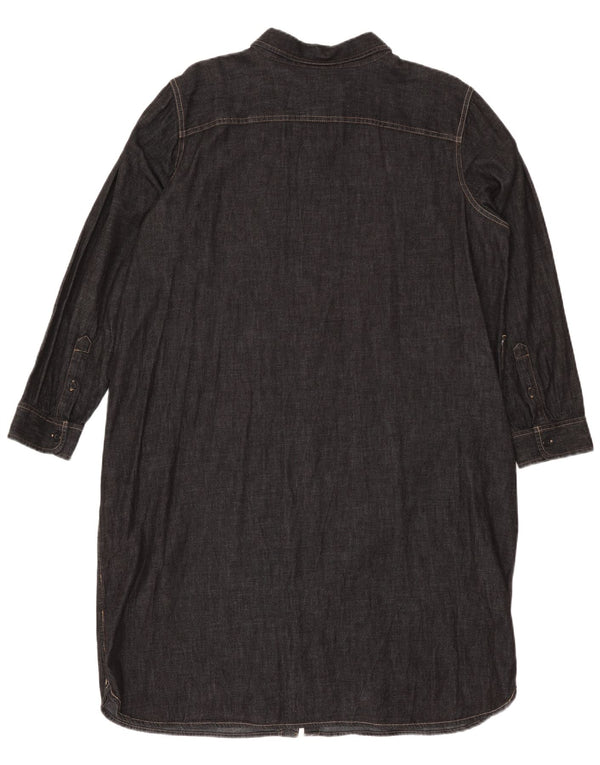 Abito in denim vestibilità ampia da donna Ralph Lauren UK 18 XL cotone nero