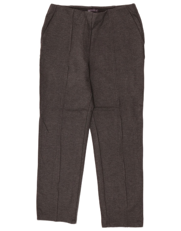 Pantaloni chino a vita alta da donna Marks & Spencer UK 14 Large W32 L28 Grigio