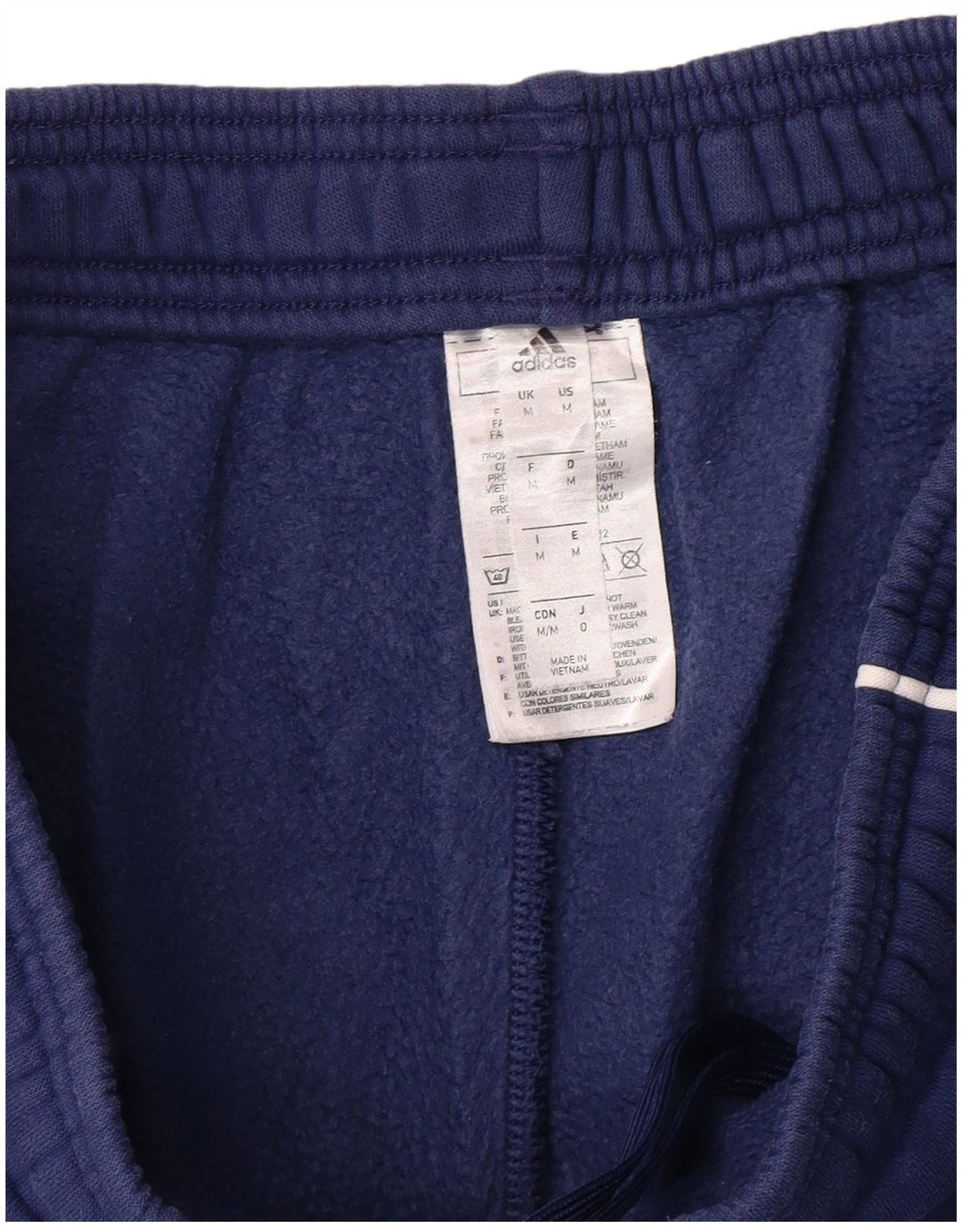 ADIDAS Mens Tracksuit Trousers Joggers Medium  Navy Blue Cotton
