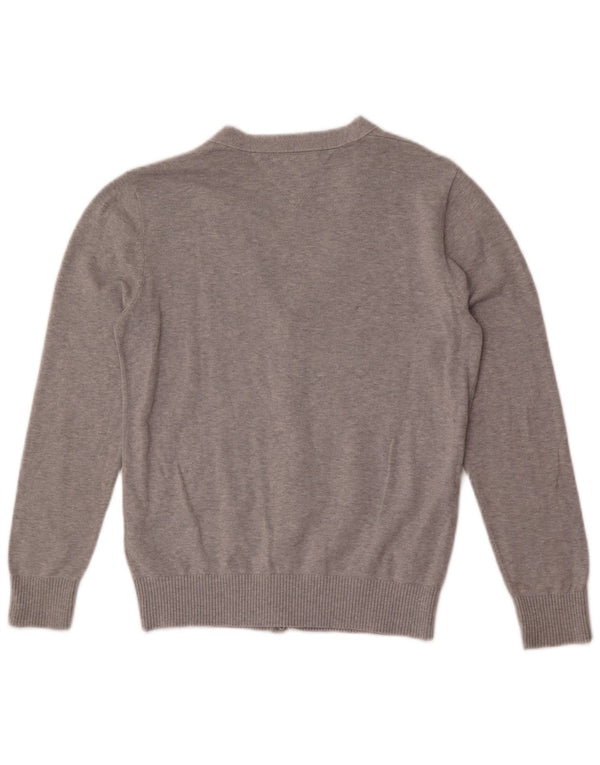 Maglione cardigan per ragazzi Tommy Hilfiger 13-14 anni in cotone screziato grigio