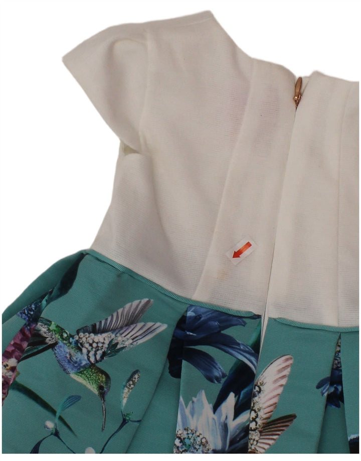 TED BAKER Abito a trapezio per neonata 9-12 mesi in poliestere floreale bianco