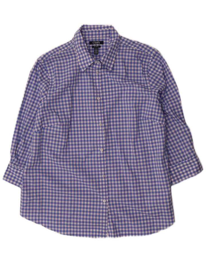 Camicia da donna Chaps UK 18 XL cotone a quadretti blu