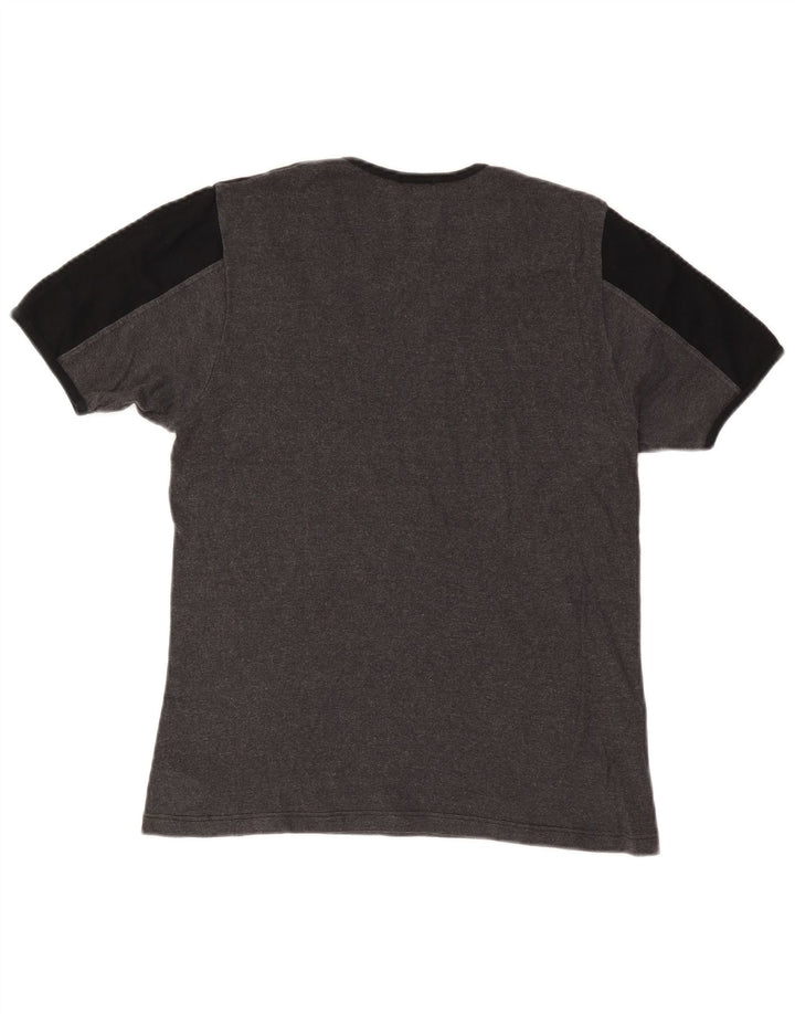 T-shirt da uomo Roccobarocco Top Large in cotone color block grigio