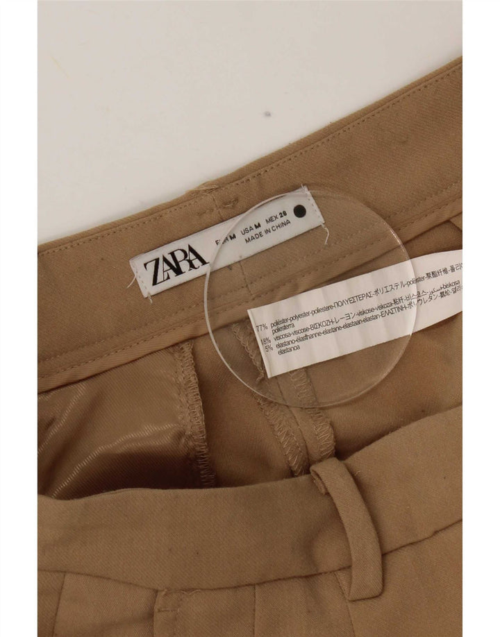 Pantaloni da abito con pegging da donna Zara medi W28 L31 poliestere beige