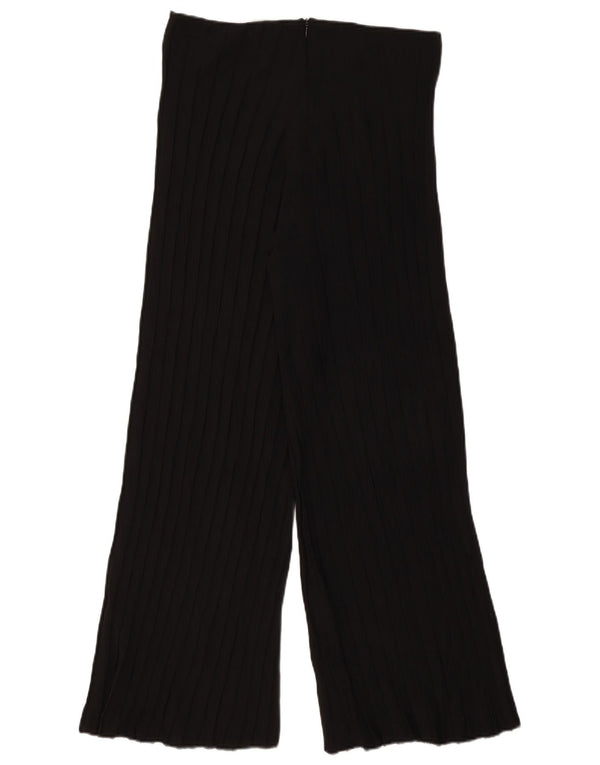 Pantaloni casual a gamba larga a vita alta da donna Zara Large W30 L29 neri