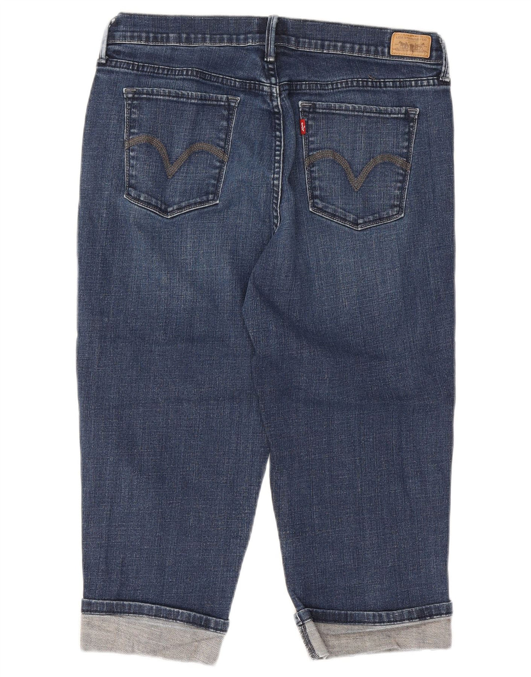LEVI'S Jeans Capri da donna US 12 Large W32 L19 Cotone blu navy