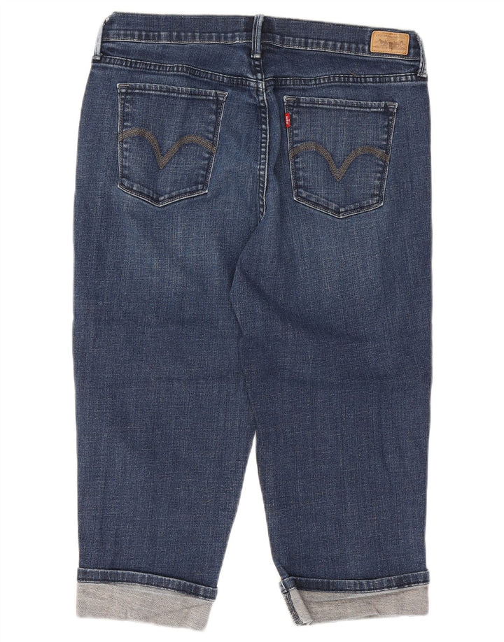 LEVI'S Jeans Capri da donna US 12 Large W32 L19 Cotone blu navy