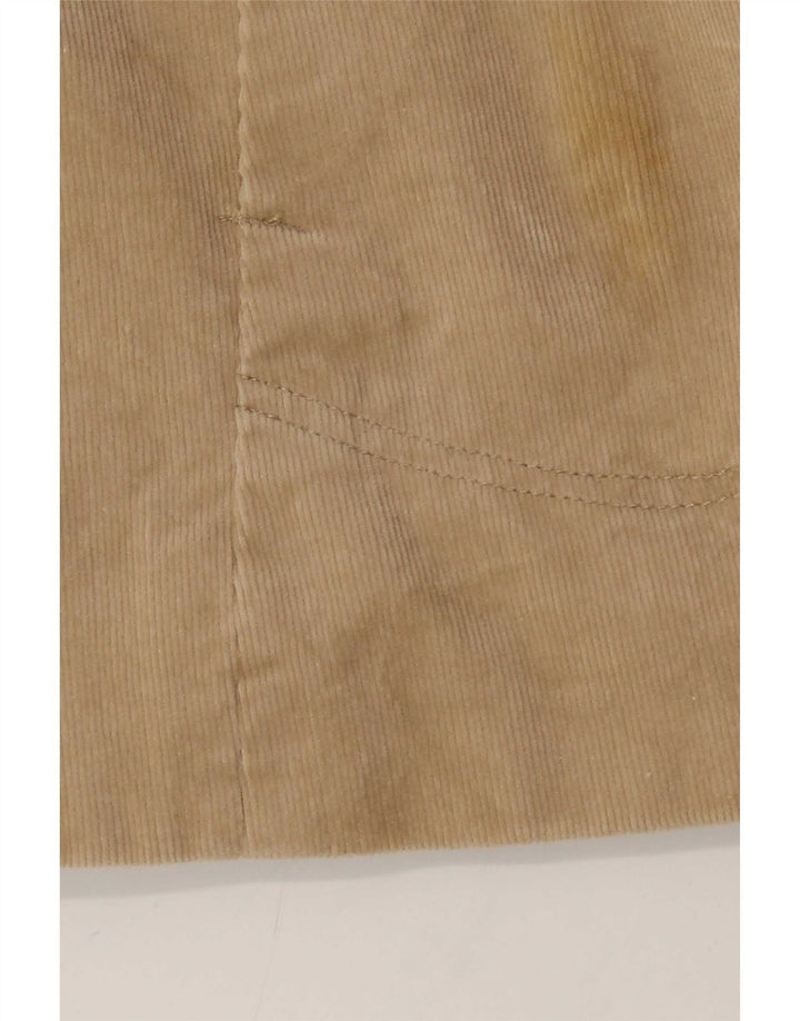 Giacca da donna in velluto a coste Zara UK 16 grande cotone beige