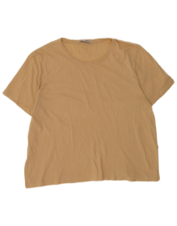 T-shirt Zara da donna Top UK 16 grande beige