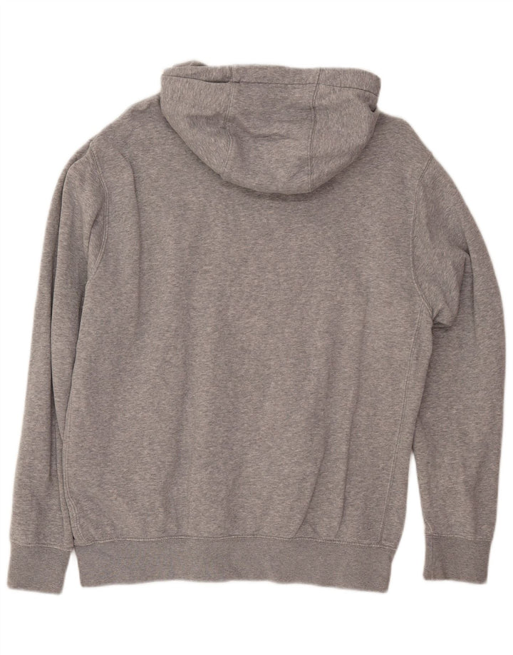 Felpa con cappuccio grafica Nike da uomo in cotone grigio medio